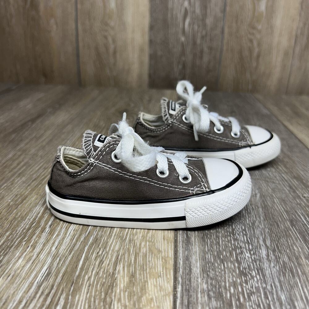 Converse Infant Youth US Size 5 Chuck Taylor Charcoal Gray Sneaker Shoes 7J794